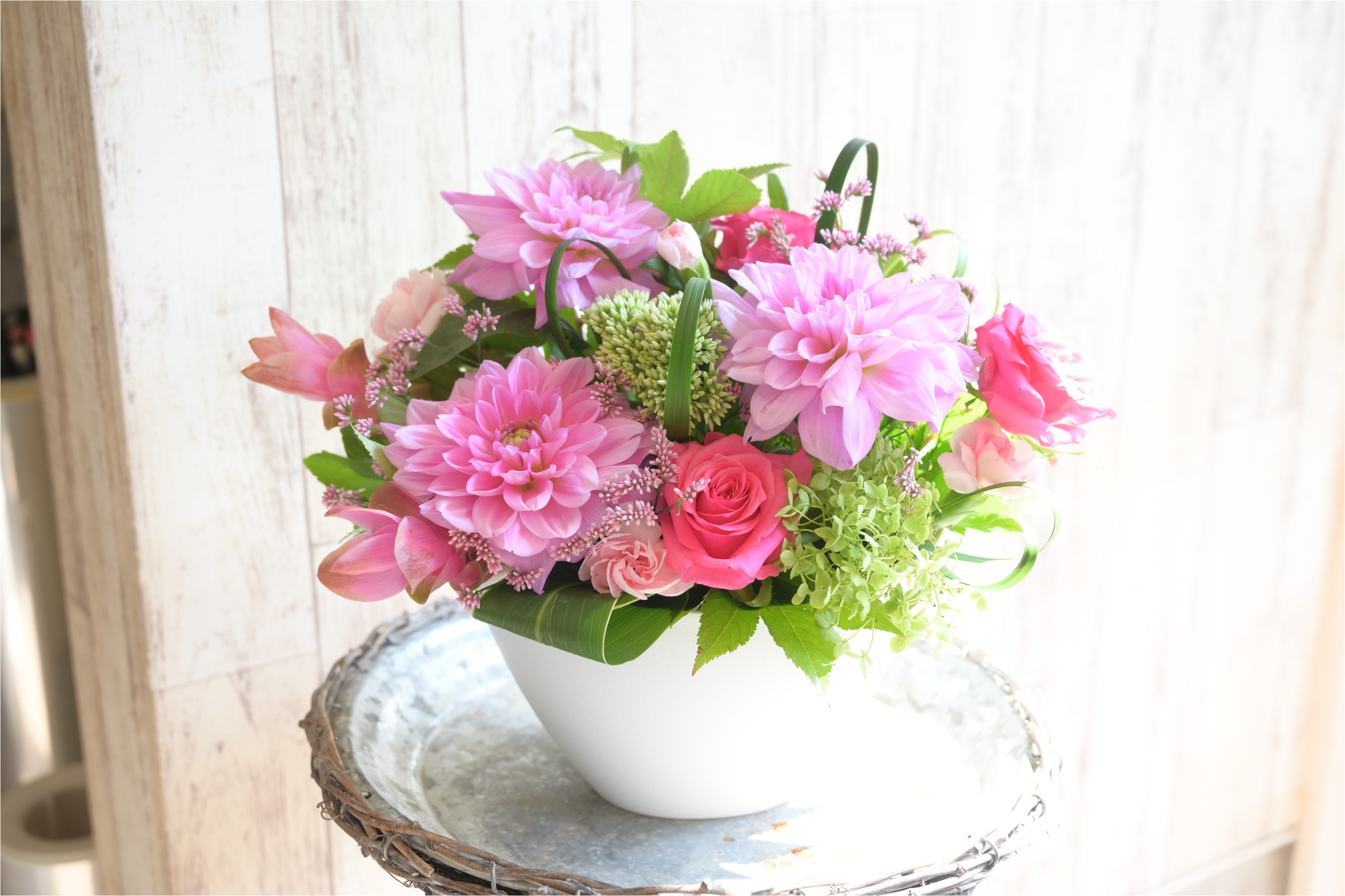 【敬老の日】ダリアの入ったアレンジ♪