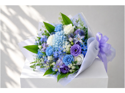 ブルー・パープル系おまかせ花束